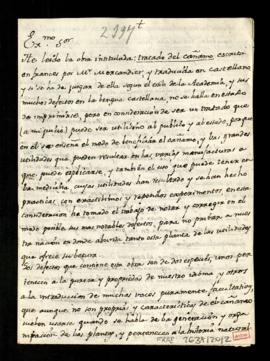 Informe favorable de José Vela sobre la publicación de la traducción de la obra Tratado del cáñamo