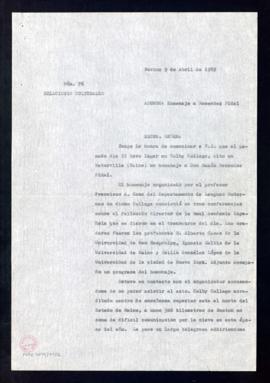 Copia del oficio de Víctor Sánchez-Mesas, cónsul general de España, al ministro de Asuntos Exteri...