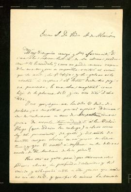 Carta de Ramón de Mesonero Romanos a Pedro [Antonio] de Alarcón con la crítica de El Escándalo