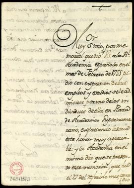 Copia sin firma de la carta [del secretario, Francisco Antonio de Angulo] a Juan de Santander y Z...