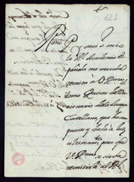 Carta de Vincencio Squarzafigo a Juan de la Puebla con la que le remite un ejemplar del tomo quin...