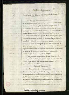 Borrador del Análisis de la parte segunda del Juicio de las obras de Miguel de Cervantes [por Vic...
