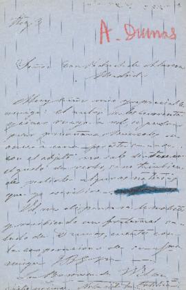Carta de la baronesa de Wilson a Pedro [Antonio] de Alarcón para que acuda a su casa, donde estar...