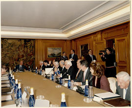 Miembros del patronato de la Fundación pro Real Academia Española reunido en el Palacio de la Zar...