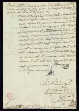 Libramiento de 1861 reales de vellón a favor de Francisco Antonio Zapata