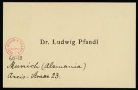 Tarjeta de Ludwig Pfandl