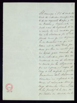 Carta de Eustaquio Fernández de Navarrete al secretario [Manuel Bretón de los Herreros] en la que...