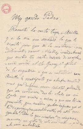 Carta de Jorge Ronconi a Pedro Antonio de Alarcón a la que adjunta la respuesta de [Emilio] Arrie...