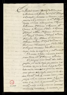 Acuerdos de 22 de agosto de 1752