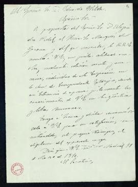 Copia del oficio del secretario a Eduardo Wilde de traslado de su elección y envío del diploma de...
