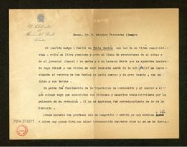 Carta de Francisco Javier Sánchez Cantón a Melchor Fernández Almagro en la que acusa recibo de su...