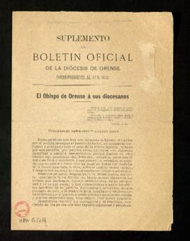 Suplemento al Boletín Oficial de la diócesis de Orense