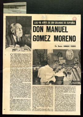 Don Manuel Gómez-Moreno, por Dionisio Gamallo Fierros