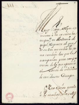 Carta de Francisco Antonio Zapata a Lope Hurtado de Mendoza en la que solicita que haga presente ...