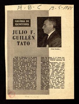Recorte del diario ABC con el artículo titulado Julio F. Guillén Tato