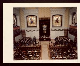 Vista panorámica del Salón de Actos de la Academia, durante el discurso de ingreso de Margarita S...