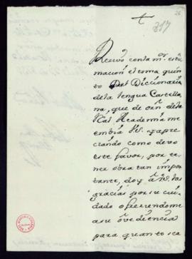 Carta de Juan Blasco de Orozco a Vincencio Squarzafigo de agradecimiento por el envío del tomo qu...