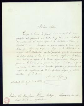 Carta de Antonio María Segovia a Juan Nicasio Gallego con la que remite para la biblioteca de la ...