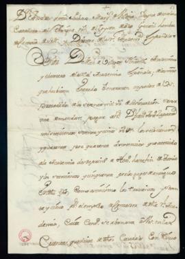 Libramiento de 1765 reales de vellón a favor del heredero de Francisco Antonio Zapata