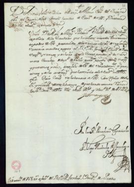Libramiento de 768 reales de vellón a favor de Antonio Ventura de Prado