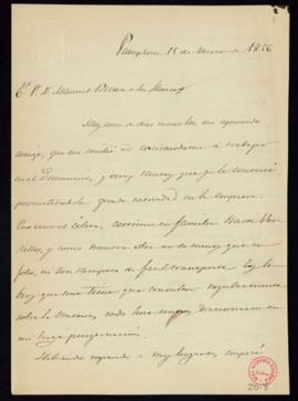Carta del conde de Guenduláin [Joaquín Ignacio Mencos] a Manuel Bretón de los Herreros en la que ...