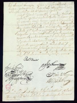 Orden del marqués de Villena del libramiento a favor de Jacinto de Mendoza de 120 reales y 16 mar...