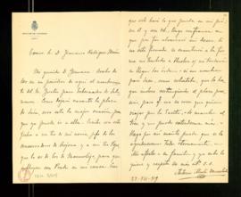 Carta de Antonio Alcalá Venceslada a Francisco Rodríguez Marín en la que le informa que acaba de ...