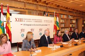 Inauguración del decimotercer Seminario Internacional sobre Lengua y Periodismo en San Millán de ...