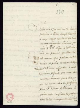 Carta de Juan López Pacheco a Francisco Antonio de Angulo en la que propone aprovechar el falleci...