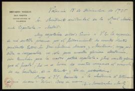Carta de pésame de Bernardo Morales San Martín al director accidental [Francisco Rodríguez Marín]...