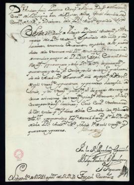 Libramiento de 1748 reales de vellón a favor de José Casani