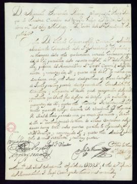 Orden del marqués de Villena del libramiento a favor de José Casani de 1929 reales y 4 maravedís ...