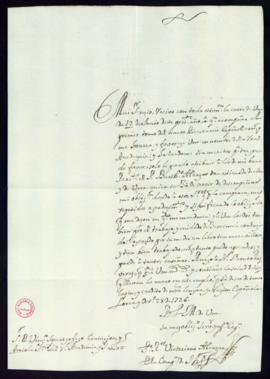 Carta de Victoriano Alcázar a Vincencio Squarzafigo de agradecimiento por el envío del primer tom...