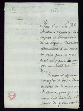 Minuta de la carta [de Manuel de Lardizábal y Uribe] a Antonio Martínez Salazar con la que le rem...