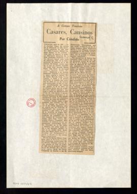 Casares, Cansinos, por Luis Beltrán Guerrero, Cándido