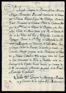 Libramiento general correspondiente a julio de 1784