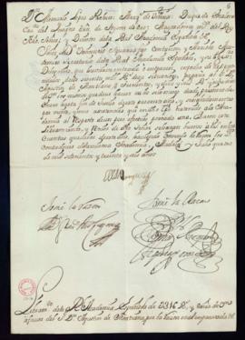 Orden del marqués de Villena del libramiento a favor de Agustín de Montiano de 316 reales y 8 mar...