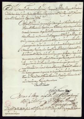 Orden del marqués de Villena del libramiento a favor de Diego de Villegas de 1072 reales y 8 mara...