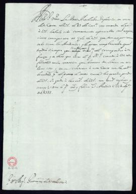 Carta de Miguel Gutiérrez de Valdivia a Vincencio Squarzafigo en la que acepar el encargo de dar ...