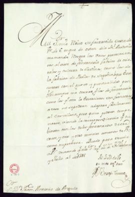 Carta de José Torrero a Francisco Antonio de Angulo de aceptación del encargo de recoger las voce...