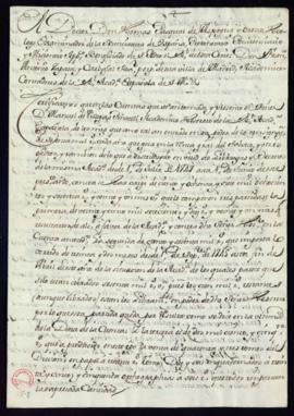 Certificación de las cuentas desde 1.º de julio de 1747 hasta 1.º de junio de 1748