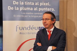 José Antonio Vera, presidente de la Agencia Efe, en el acto de presentación de Escribir bien en I...