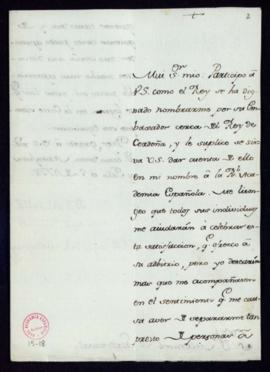 Carta del duque de Villahermosa a Manuel de Lardizábal [y Uribe] de comunicación de su nombramien...