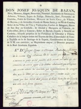 Libramiento general correspondiente a julio de 1800