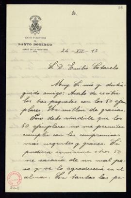 Carta de fray Pedro Gerard del convento de Santo Domingo de Jerez de la Frontera al secretario, E...