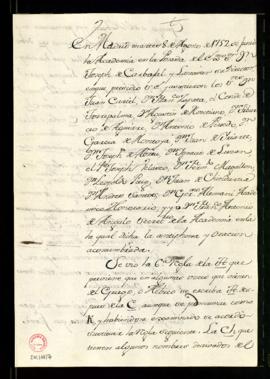 Acuerdos de 8 de agosto de 1752