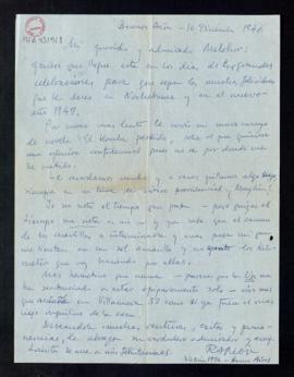 Carta de Ramón Gómez de la Serna a Melchor Fernández Almagro en la que le dice que le ha enviado ...