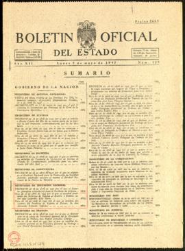 Boletín Oficial del Estado de 5 de mayo de 1947