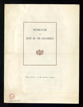Homenaje a José María de Sagarra