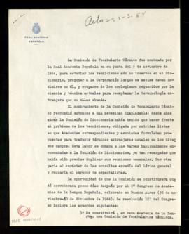 Acta de la Comisión de Vocabulario Técnico de 28 de marzo de 1968